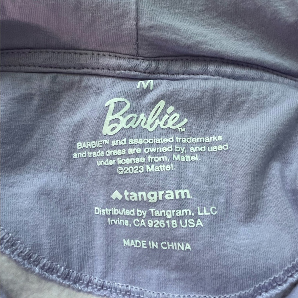 Barbie Long Sleeve Hoodie withh Barbie Imprinted On Front and Ribbon Tie - Picture 9 of 10